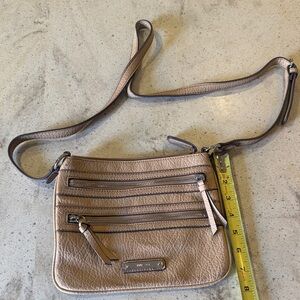 Leather Crossbody Bag - Tan